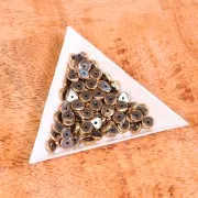 6x1.7mm Heishi wavy beads - imitation Hematite - Golden x39cm