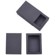 9x6x4cm Kraft Paper Jewellery Box - Black x1
