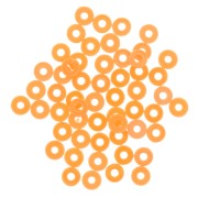 Heishi plastic rondelle beads 6x1 mm - Neon orange x 1.8g