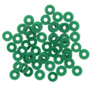 6x1mm Heishi plastic round beads - Dark Green x1.8g|raw }}