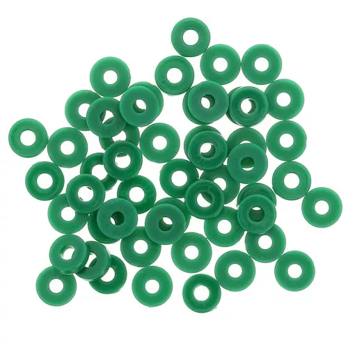 Heishi plastic rondelle beads 6x1 mm - Dark green x 1.8g