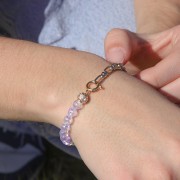 6mm Round acrylic beads - Clear AB effect x10