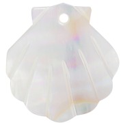 Shell pendant 25x23 mm in mother-of-pearl - Natural x2|raw }}