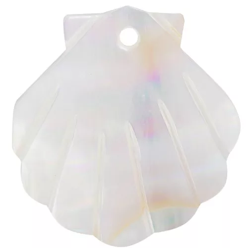 Shell pendant 25x23 mm in mother-of-pearl - Natural x2