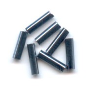 Preciosa Seed Beads, 6.5x2 mm Hematite Tubes, 20 g