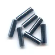 Preciosa Seed Beads, 6.5x2 mm Hematite Tubes, 20 g