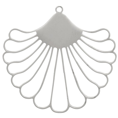 38x40mm Stainless steel 304 openwork shell Pendant x1