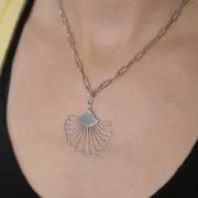 38x40mm Stainless steel 304 openwork shell Pendant x1