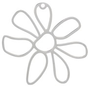 33x35mm Stainless steel 316L Openwork flower pendant x1|raw }}