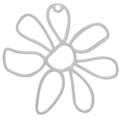 33x35mm Stainless steel 316L Openwork flower pendant x1