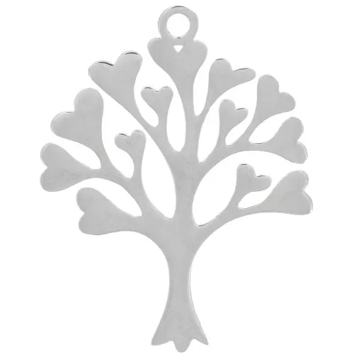 32x25mm 304 Stainless Steel Tree of Life Pendant x1