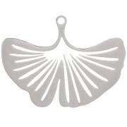 23x31mmStainless Steel 304 Ginkgo Leaf Pendant x1|raw }}