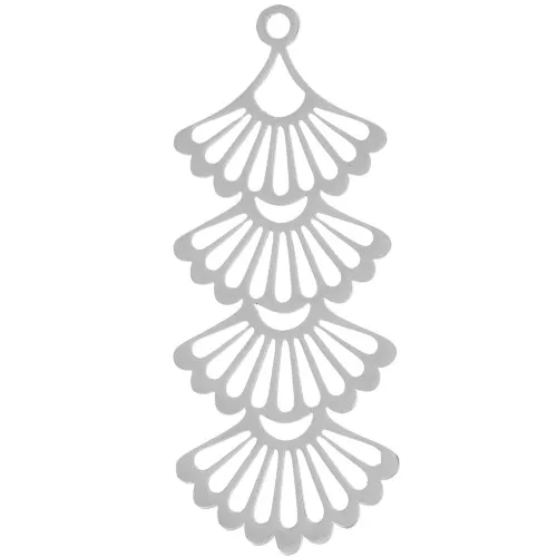 41x17mm Stainless steel 304 Multi-fan pendant x1