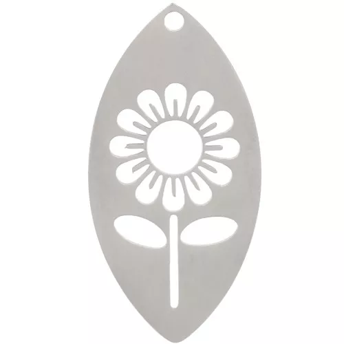 30x15mm Stainless steel 304 pendant - hollowed-out flower pattern x1