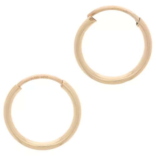 11.5mm Mini hoop earrings - Gold filled x2