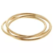 Ring 3 interlaced rings - Size 50- Gold filled x1
