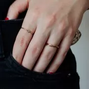 Ring 3 interlaced rings - Size 50- Gold filled x1