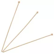 37x0.6mm Head pin with 0,5mm ball - Gold-filled x10