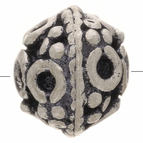 Silver Round aplatie 7x6 mm x1