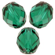 5x4mm olive Briolette PureCrystal 5044 - Emerald x10|raw }}