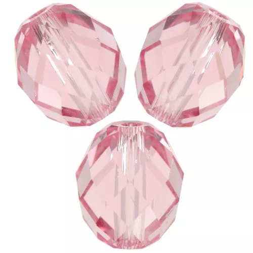 5x4mm olive Briolette PureCrystal 5044 - Light rose x10