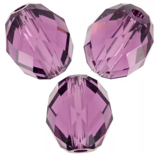 5x4mm olive Briolette PureCrystal 5044 - Amethyst x10