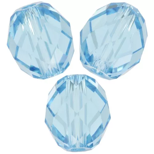 7x6mm olive Briolette PureCrystal 5044 - Aquamarine x1
