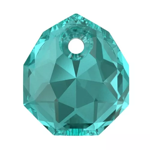 9mm PureCrystal 6436 Majestic Pendant - Blue Zircon x1