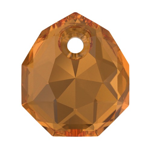 9mm PureCrystal 6436 Majestic Pendant - Light Amber x1