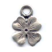 Clover charm 17mm Old silver-colored x1|raw }}