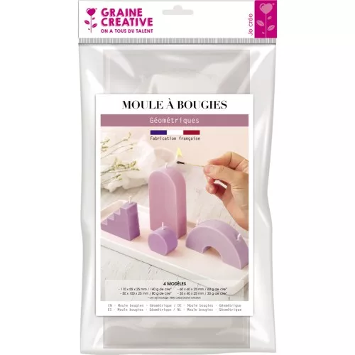 Candle mold - 4 shapes - Graine créative - Geometric x1