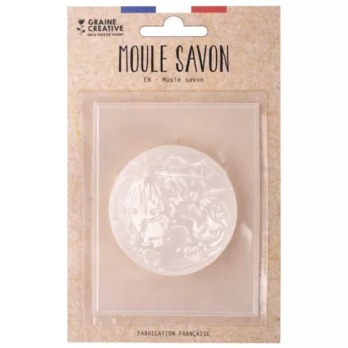 6cm Soap making mould - Moon - Transparent x1