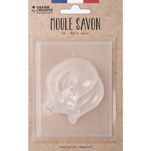 7x6cm Soap making mould - Fox- Transparent x1