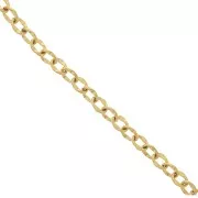 7.4mm Stainless steel 304L fancy Chain - Gold Tone x98cm
