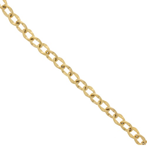 7.4mm Stainless steel 304L fancy Chain - Gold Tone x98cm