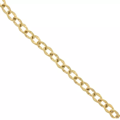 7.4mm Stainless steel 304L fancy Chain - Gold Tone x98cm