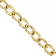7.4mm Stainless steel 304L fancy Chain - Gold Tone x98cm