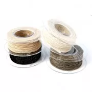 1mm Bliss Elastico Italian thread spool - Sand - Gold x30m