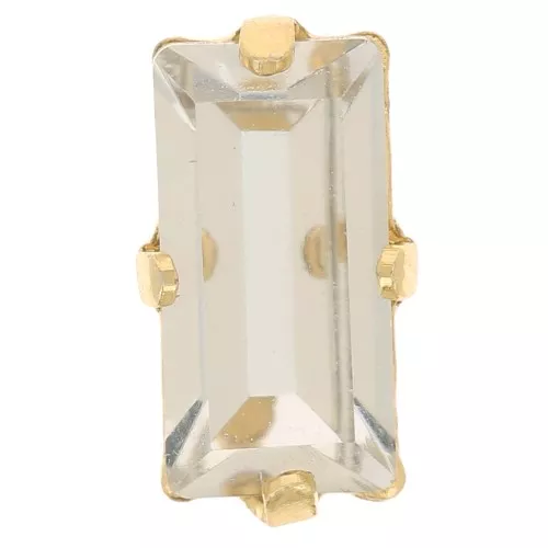 10x5mm Aurora Crystal setting A4500 Baguette - Gold Tone - Crystal x1