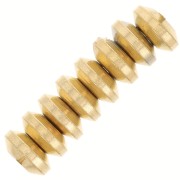 4x2mm 304L stainless steel Flattened round beads - Gold x10