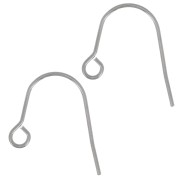 14.5 mm ear hooks with open ring - 304L stainless steel x2