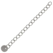 60mm 304L Stainless Steel Rombo Mesh Extension Chain & Medal x1