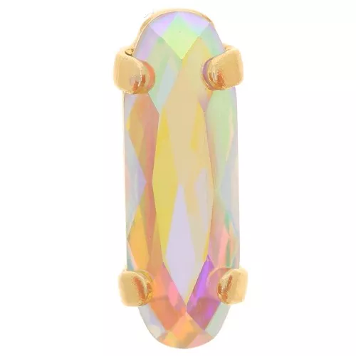 21x7mm Aurora Crystal setting A4161 Long Classical Oval - Gold Tone - Crystal ABx1
