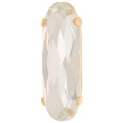 21x7mm Aurora Crystal setting A4161 Long Classical Oval - Gold Tone - Crystal x1|raw }}