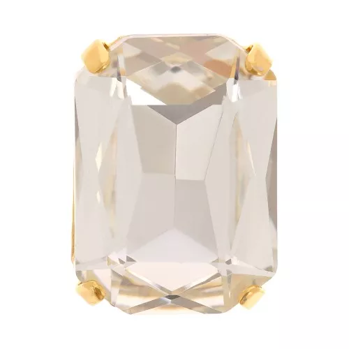 14x10mm set Aurora A4627 Octagon Crystal - Gold Tone - Crystal x1