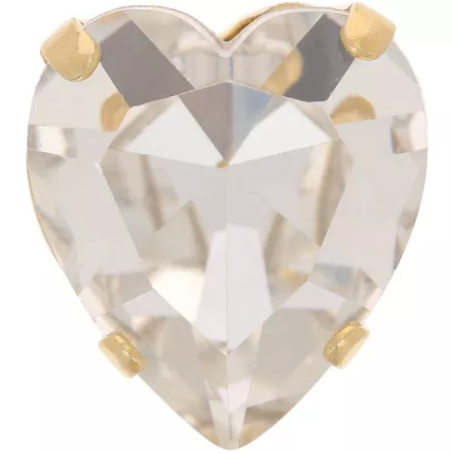 15.5x14mm Set Cristal Aurora A4831 Antique Heart - Gold Tone - Crystal x1