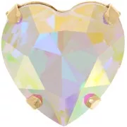 27mm Crystal setting Aurora A4827 Heart - Gold Tone - Crystal AB x1