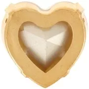 27mm Crystal setting Aurora A4827 Heart - Gold Tone - Crystal AB x1