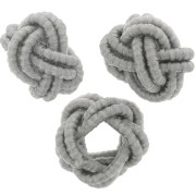 7x5mm nylon thread Knot effect beads - Grey x6|raw }}