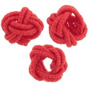 7x5mm nylon thread Knot effect beads - Red x6|raw }}